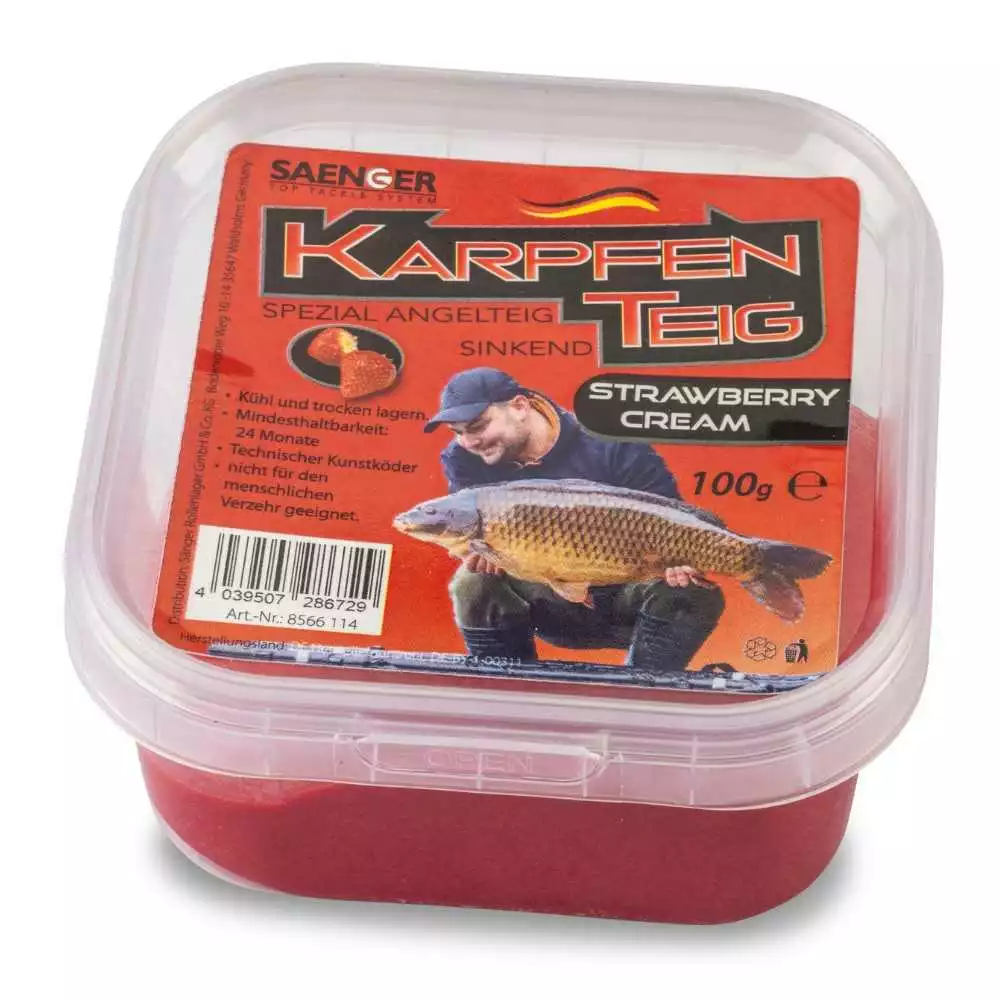 Sänger Karpfenteig Strawberry Cream 100 G 1 Sänger Karpfenteig Strawberry Cream 100 G